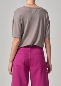 Elisabetta Relaxed Tee In Taupe