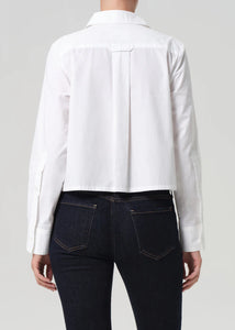 Fino Boxy Cropped Tuxedo White