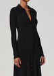 Gila Polo Button Down Dress in Black