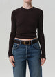 Pilar Crewneck Chocolate Waffle Thermal