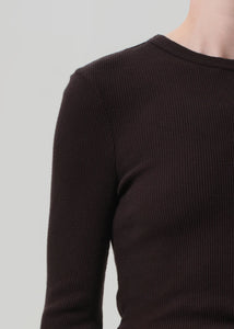 Pilar Crewneck Chocolate Waffle Thermal