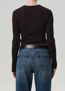 Pilar Crewneck Chocolate Waffle Thermal