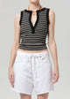Caralyn Tank Anthracite Stripe