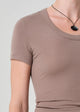 Maude U Neck Tee Cocoa