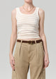 Faye Tank Golden Pinstripe