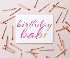 Birthday Babe Greeting Card