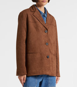 Salie Faux Suede Brown Jacket