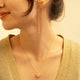 Gemstone Heart Necklace: White / Moonstone