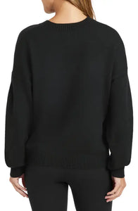 Layton Love Striped Sweater in Black