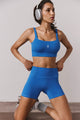 Never Better Twist Crop Light Cobalt