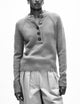 Cashmere Luxe Henley Heather Grey
