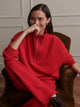 Hawley Half Zip Sweat Red Marl