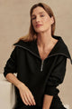 Catherine Half Zip Sweat Black