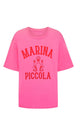 Marina Piccola Oversized Biker Tee - Cosmos Pink