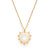 Gemstone Heart Necklace: White / Moonstone