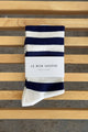 Wide Wally Socks WIDE/ NAVY STRIPE
