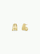 Gold Three Hoop Huggie - Earring
