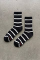 Striped Boyfriend Socks Black Stripe