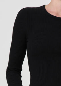 Alma Shrunken Crewneck In Black