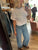 Supima Slub Jersey Side Ruched Dolman White