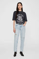 Avi Tee Collegiate Leopard  Washed Charcoal