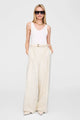 Nicola Belt Bone Crinkled Patent