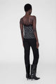 Amelie Camisole Black White Double Dot Jacquard