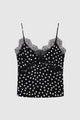 Amelie Camisole Black White Double Dot Jacquard