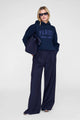 Debbie Shrunken Hoodie Paris Washed Navy