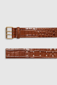 Mila Belt Embossed Brown