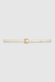 Nicola Belt Bone Crinkled Patent