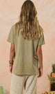 Mermaid Truckstop Biker Tee - Khaki