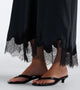 Kristin Lace Trim Silk Skirt