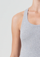 Maria Rib Tank Thong Bodysuit Heather Grey