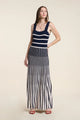 Aveline Wide Stripe Maxi Dress