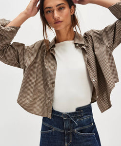 Ana Cropped Shirt Heritage Plaid