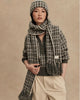 Lindsey Check Knit Scarf Charcoal