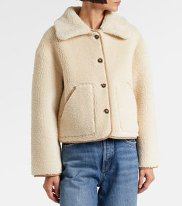 Amara Reversible Sand Sherpa Jacket