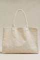 Leo Canvas Tote Washed White Leopard