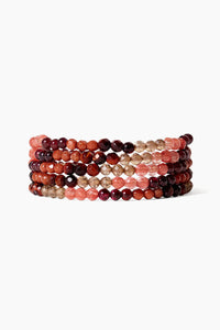 Step Wrap Bracelet Garnet Mix