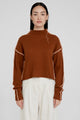 Annie Cashmere Sweater in Saddle Brown