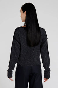 Laure Cashmere Cardigan in Caviale