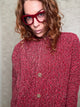 Montecito Crew Neck Cardigan Firecracker