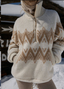 Hendrik Half Zip Sherpa Egret