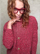 Montecito Crew Neck Cardigan Firecracker