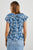 Carmine Floral Blouse in Chambray