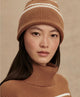 Ronan Stitch Stripe Beanie Golden Bronze