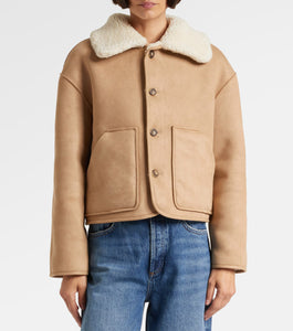 Amara Reversible Sand Sherpa Jacket