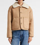 Amara Reversible Sand Sherpa Jacket