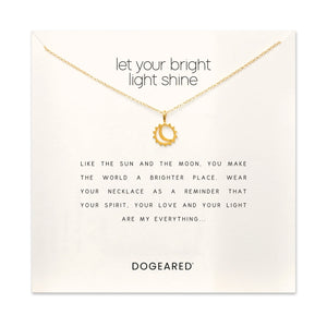 Love & Light Sun & Moon Charm Necklace Gold Dip